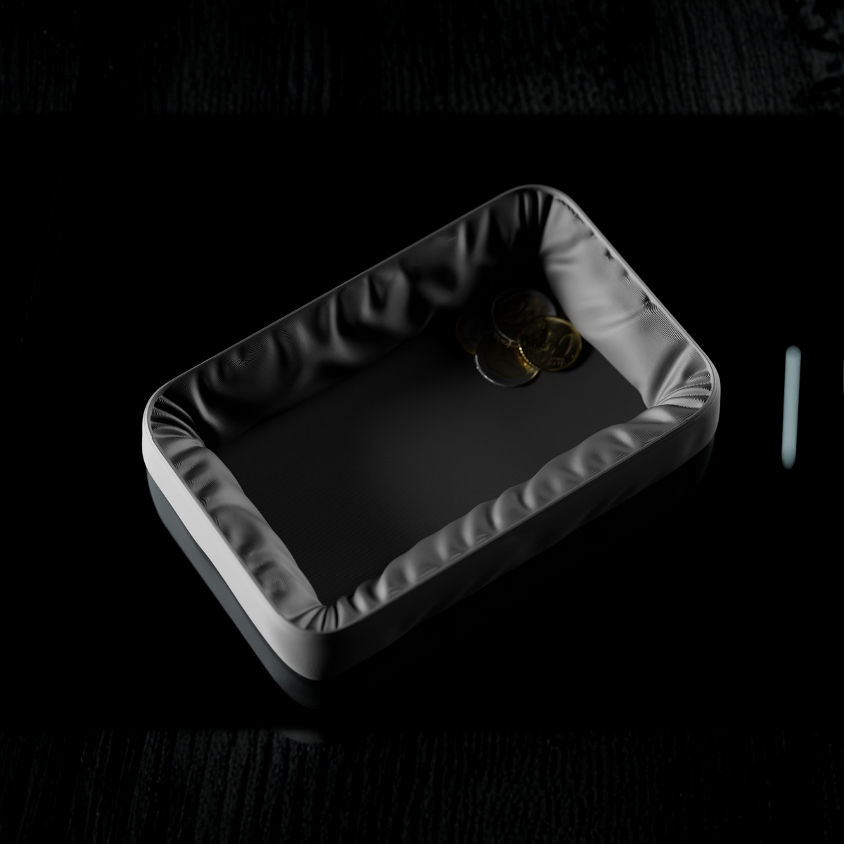Nuvia Soft-Touch 3D Printed Valet Tray - Modern Minimal Catchall Dish for Keys, Coins & Desk Essentials
