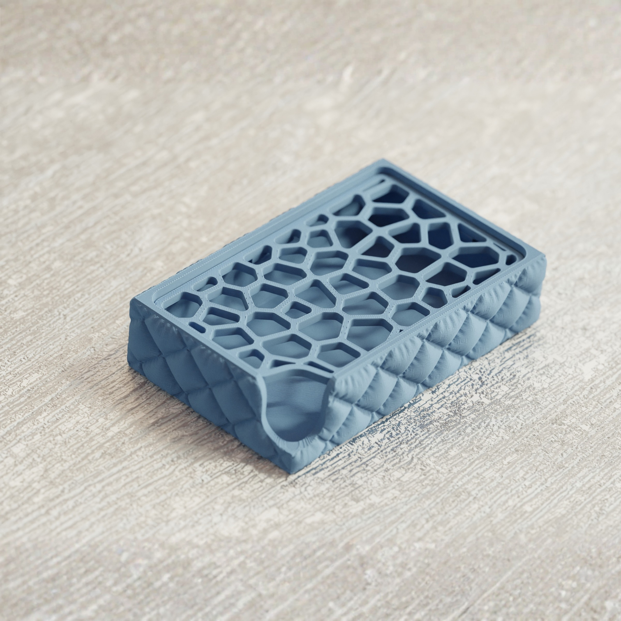 Modern 3D Printed Soap Dish with Interchangeable Drain Designs - Stylish & Durable Bathroom Accessory