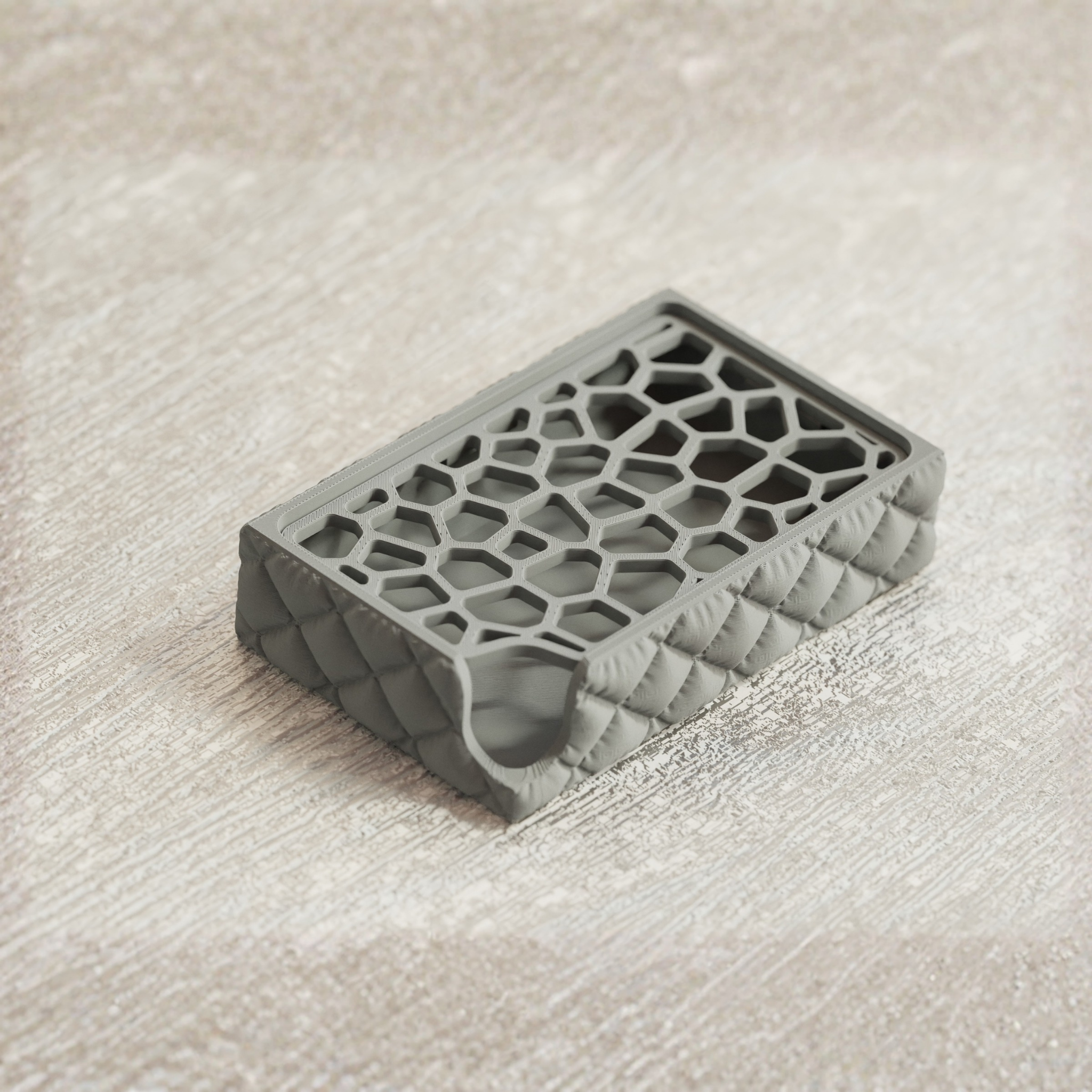 Modern 3D Printed Soap Dish with Interchangeable Drain Designs - Stylish & Durable Bathroom Accessory