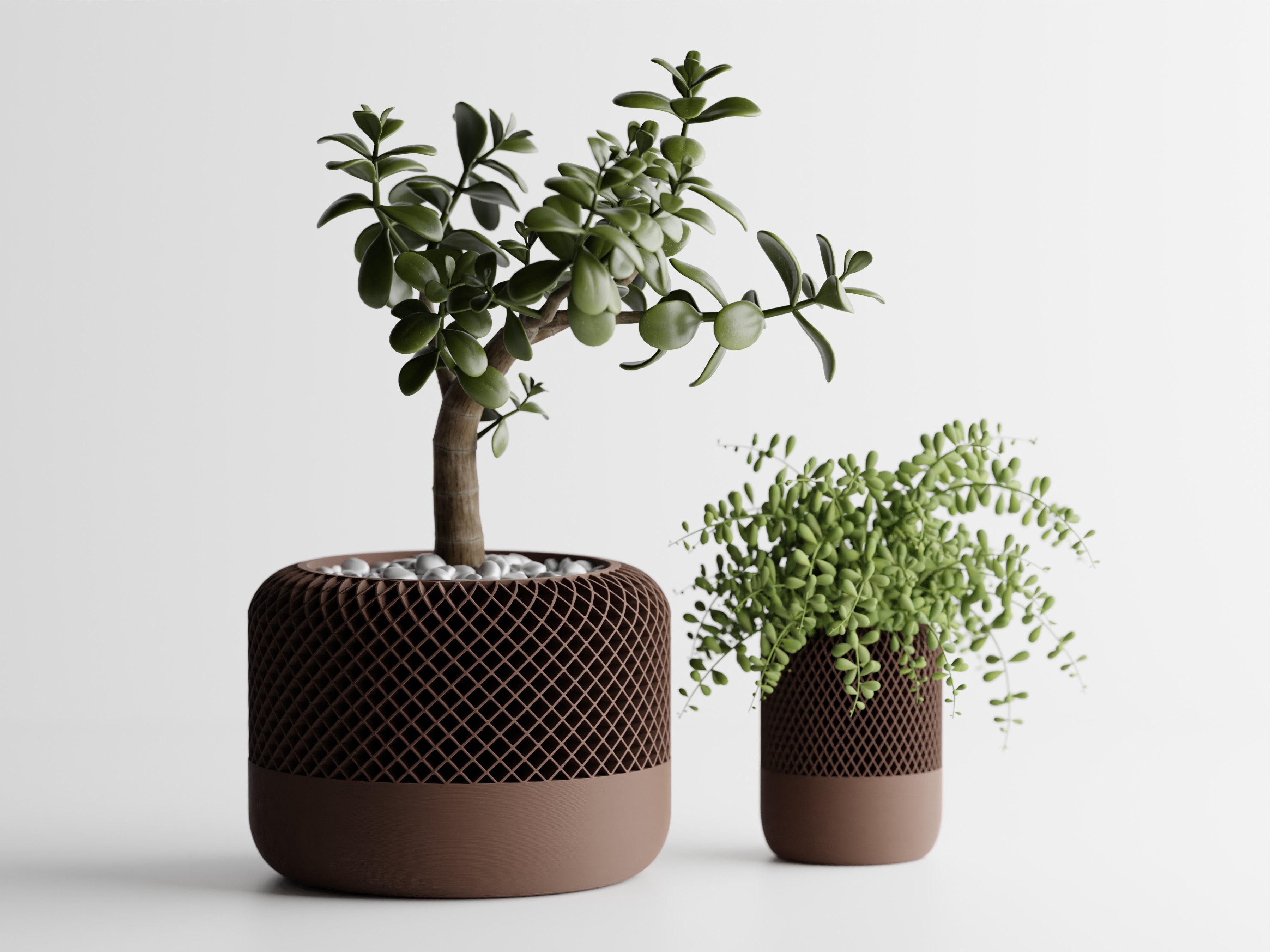 Round Modern Apple HomePod Style Plant Pot Vases