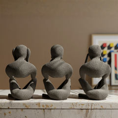 No Evil Trio - Minimalist Modern Sculptures Inspired by the Timeless Proverb