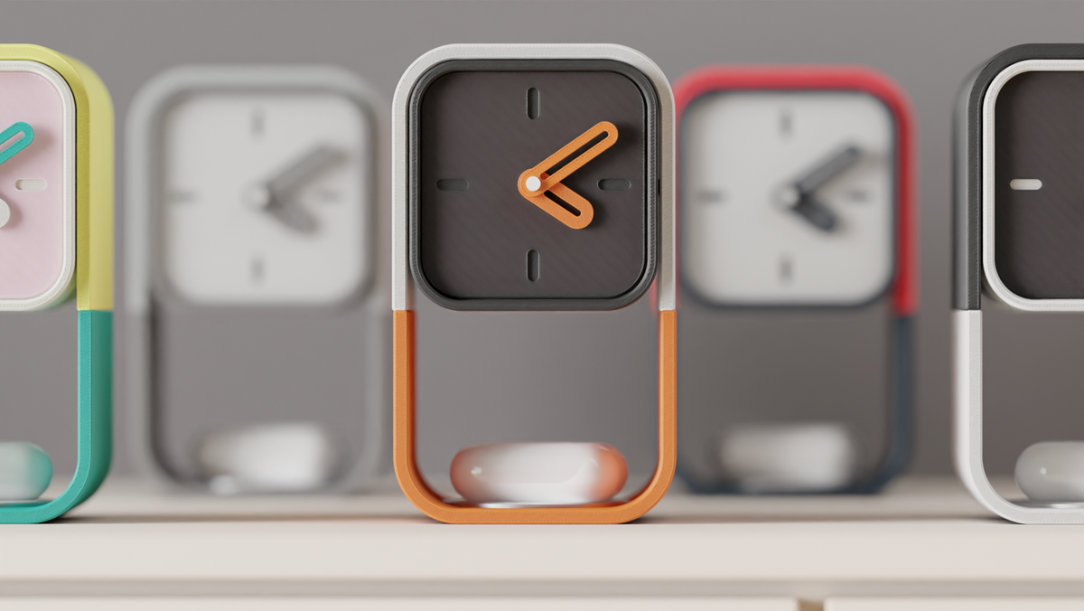 Desk Clock With Airpod Charger and Storage